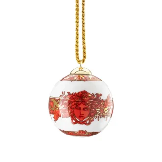 Sfera Versace in porcellana decoro Medusa Garland Red