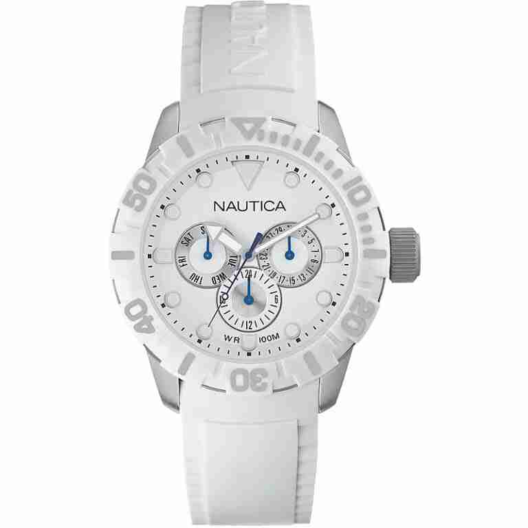 Orologio unisex Nautica A13639G Bianco
