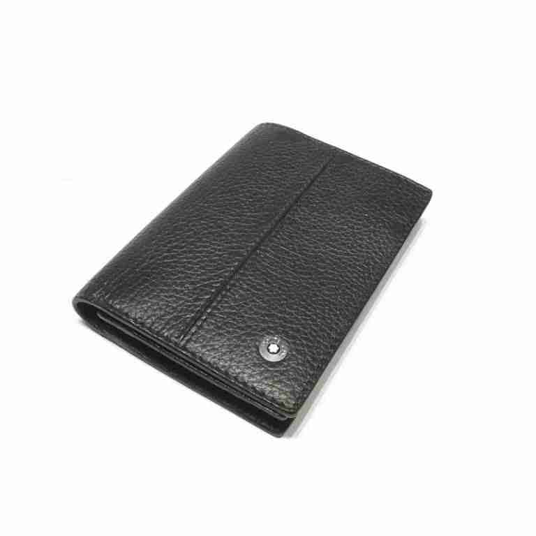 Portabiglietti da Visita Montblanc Soft Grain Pelle Nera ref 105926