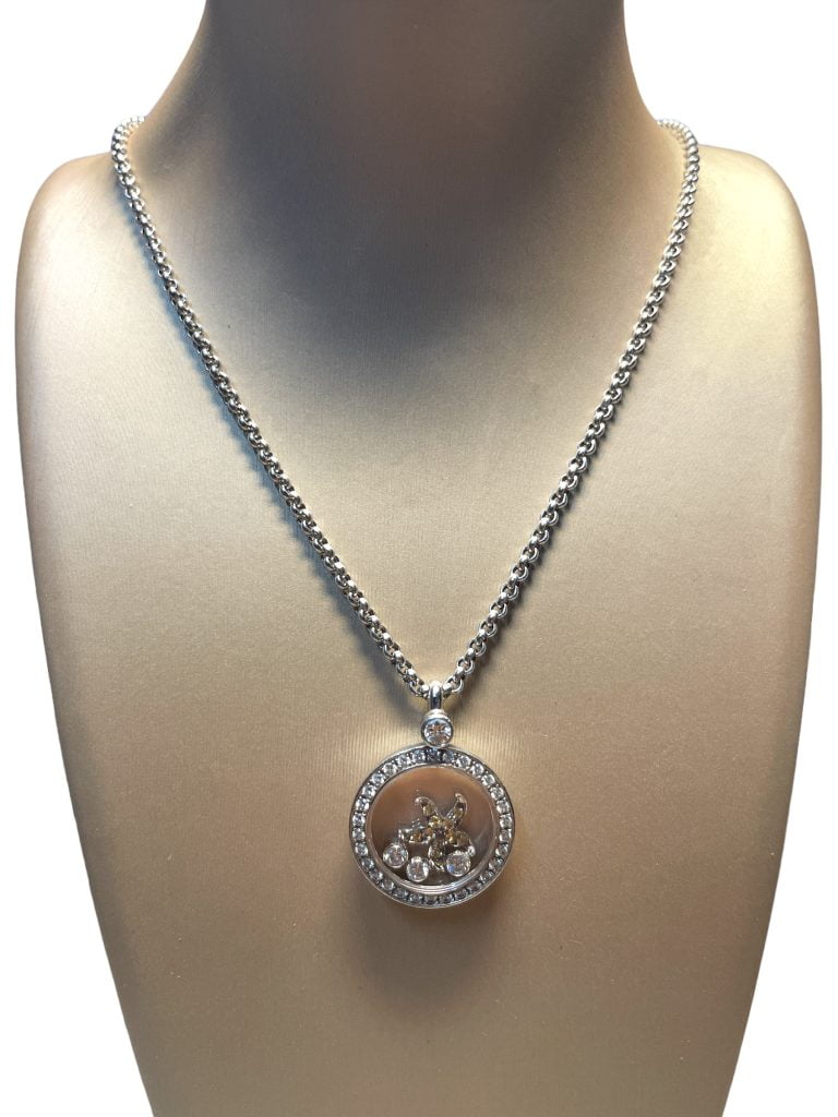 Collana Chopard Happy Diamonds in Oro Bianco e Diamanti ref 794925-1010