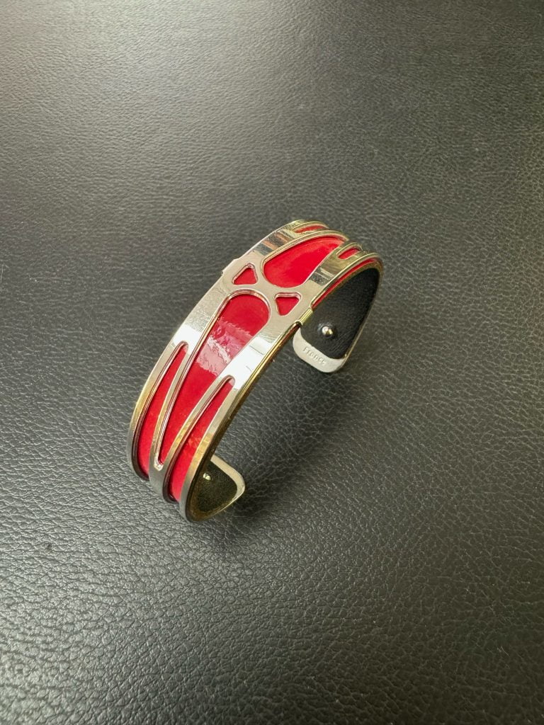 Bracciale Les Georgettes Les Essentielles 14 mm Reversibile Rosso/Nero