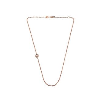 Collana Chantecler rolò con logo intercalare in oro rosa 18 KT