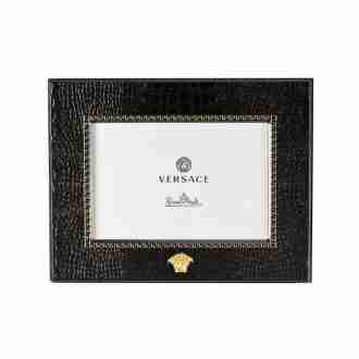 Cornice Versace Medusa 10x15 cm nera in argento