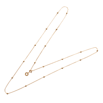 Catena Chantecler con sferette 80 cm in oro rosa 9 KT