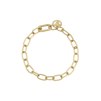 Bracciale Chantecler 18 cm maglie ovali in oro giallo 9 KT