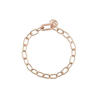 Bracciale Chantecler 18cm maglie ovali in oro rosa 9 KT