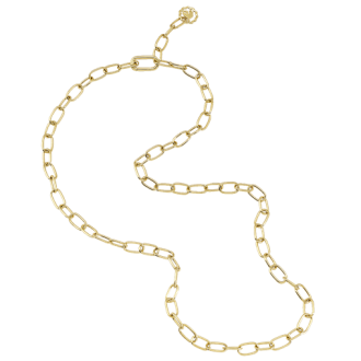 Catena Chantecler 60cm maglie ovali in oro giallo 9 KT