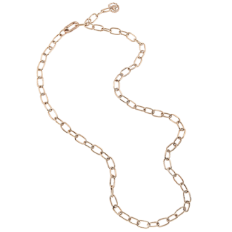 Catena Chantecler 60 cm maglie ovali in oro rosa 9 KT