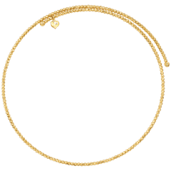 Choker Chantecler Et Voilà in argento dorato ornato da sfere diamantate