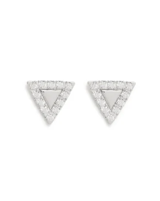 Orecchini Valentina Ferragni a lobo Luce Silver a forma di triangolo con zirconi