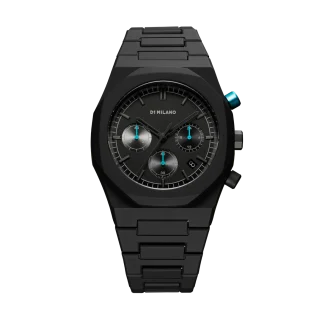 Orologio D1 Milano Charcoal Black Polychrono 40.5mm