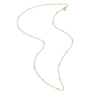 Catena Chanecler con sferette cm 80 in oro giallo 9 KT
