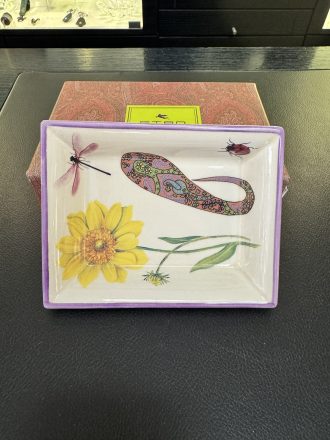 Svuota tasche Vassoietto Etro rettangolare Paisley in ceramica