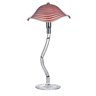 Lampada da tavolo Medusa Carlo Moretti in vetro di Murano rosso e nero