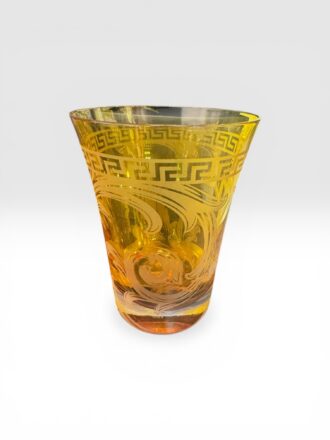 Bicchiere Versace in cristallo collezione Arabesque long drink color ambra